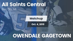 Matchup: All Saints Central vs. OWENDALE GAGETOWN 2019