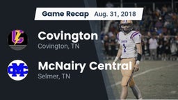Recap: Covington  vs. McNairy Central  2018