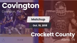 Matchup: Covington vs. Crockett County  2018