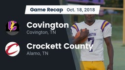 Recap: Covington  vs. Crockett County  2018