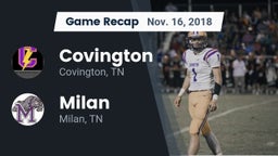 Recap: Covington  vs. Milan  2018