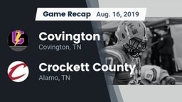 Recap: Covington  vs. Crockett County  2019