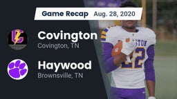 Recap: Covington  vs. Haywood  2020