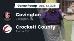 Recap: Covington  vs. Crockett County  2021