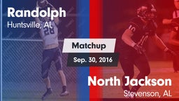 Matchup: Randolph vs. North Jackson  2016
