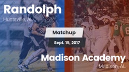 Matchup: Randolph vs. Madison Academy  2017