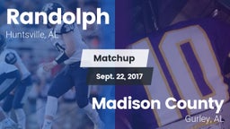 Matchup: Randolph vs. Madison County  2017