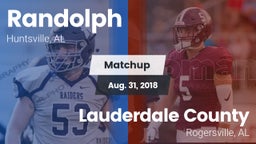 Matchup: Randolph vs. Lauderdale County  2018