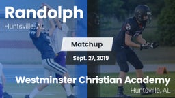 Matchup: Randolph vs. Westminster Christian Academy 2019