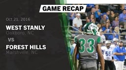 Recap: West Stanly  vs. Forest Hills  2016