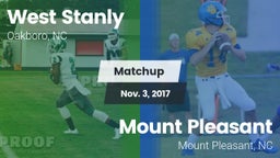 Matchup: West Stanly vs. Mount Pleasant  2017