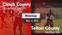 Matchup: Clinch County vs. Telfair County  2016