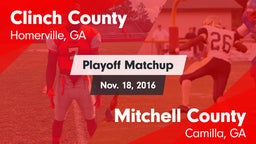 Matchup: Clinch County vs. Mitchell County  2016