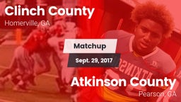 Matchup: Clinch County vs. Atkinson County  2017