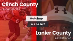 Matchup: Clinch County vs. Lanier County  2017