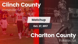 Matchup: Clinch County vs. Charlton County  2017