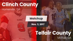 Matchup: Clinch County vs. Telfair County  2017