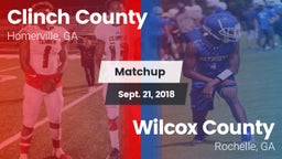 Matchup: Clinch County vs. Wilcox County  2018