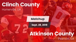 Matchup: Clinch County vs. Atkinson County  2018