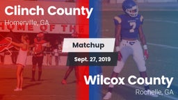 Matchup: Clinch County vs. Wilcox County  2019