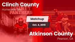 Matchup: Clinch County vs. Atkinson County  2019