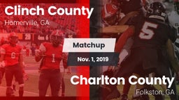 Matchup: Clinch County vs. Charlton County  2019
