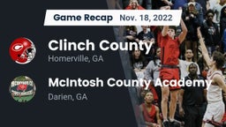 Recap: Clinch County  vs. McIntosh County Academy  2022
