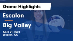 Escalon  vs Big Valley Game Highlights - April 21, 2021