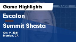 Escalon  vs Summit Shasta Game Highlights - Oct. 9, 2021