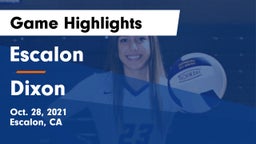 Escalon  vs Dixon Game Highlights - Oct. 28, 2021