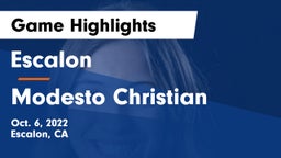 Escalon  vs Modesto Christian Game Highlights - Oct. 6, 2022