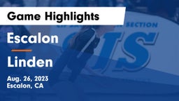 Escalon  vs Linden  Game Highlights - Aug. 26, 2023