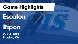 Escalon  vs Ripon Game Highlights - Oct. 4, 2023