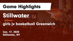 Stillwater  vs girls jv basketball Greenwich Game Highlights - Jan. 17, 2020