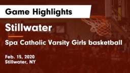 Stillwater  vs Spa Catholic Varsity Girls basketball Game Highlights - Feb. 15, 2020