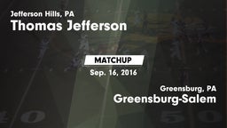 Matchup: Jefferson vs. Greensburg-Salem  2016
