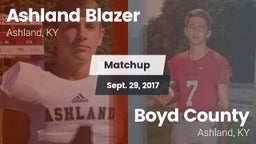 Matchup: Ashland Blazer vs. Boyd County  2017