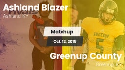 Matchup: Ashland Blazer vs. Greenup County  2018