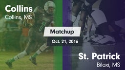 Matchup: Collins vs. St. Patrick  2016