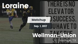Matchup: Loraine vs. Wellman-Union  2017