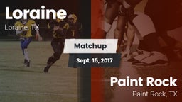 Matchup: Loraine vs. Paint Rock  2017