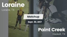 Matchup: Loraine vs. Paint Creek  2017