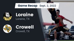 Recap: Loraine  vs. Crowell  2022