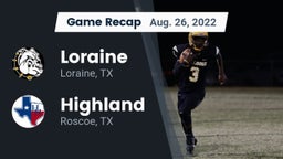 Recap: Loraine  vs. Highland  2022