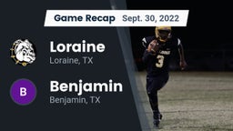 Recap: Loraine  vs. Benjamin  2022