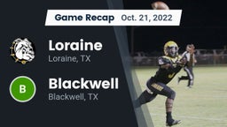 Recap: Loraine  vs. Blackwell  2022