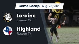 Recap: Loraine  vs. Highland  2023