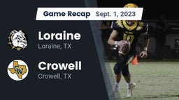 Recap: Loraine  vs. Crowell  2023