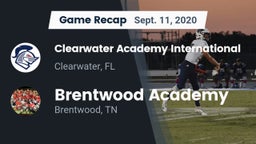 Recap: Clearwater Academy International  vs. Brentwood Academy  2020