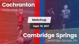 Matchup: Cochranton vs. Cambridge Springs  2017